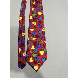 Save the Children Red With Hearts "The Big Heart" Brandy Age‎ 11 Neck Tie